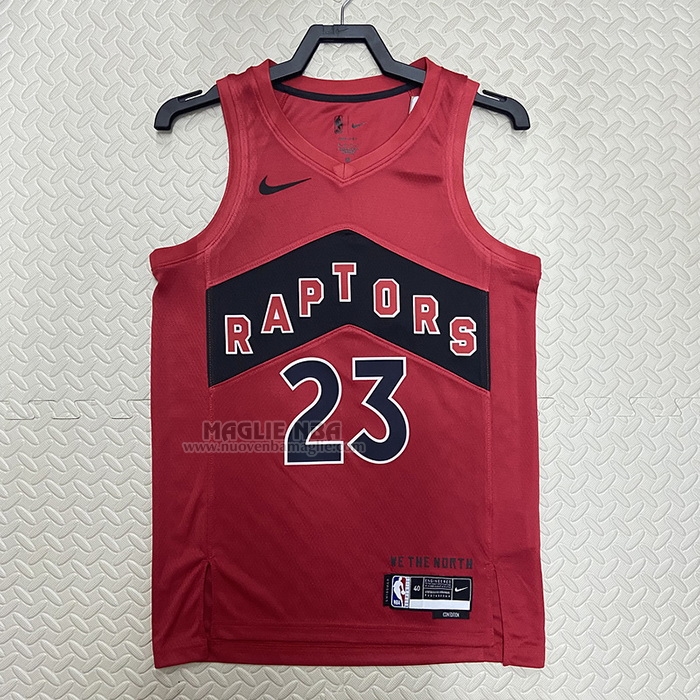 Maglia
 Fred Vanvleet NO 23 Toronto Raptors Icon 2022-23 Rosso
